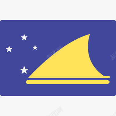 托克劳国际旗帜长方形图标图标