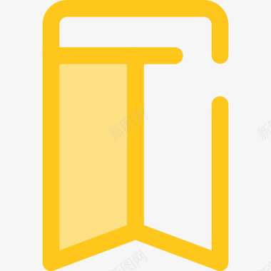 书签用户界面10黄色图标图标