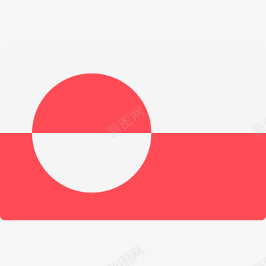 格陵兰岛国际旗帜长方形图标图标