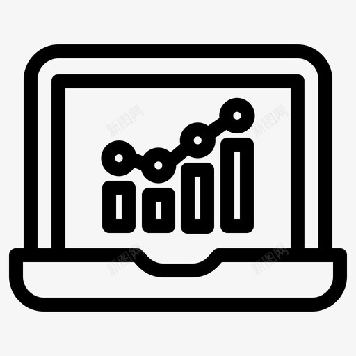 图表分析计算机图标svg_新图网 https://ixintu.com 分析 图表 笔记本电脑 计算机