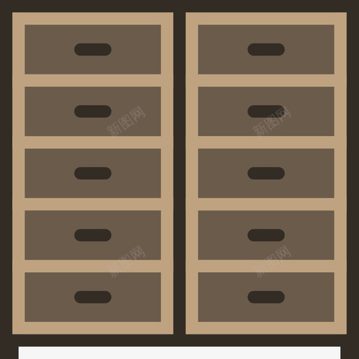 抽屉柜家用汇编扁平图标svg_新图网 https://ixintu.com 家用汇编 扁平 抽屉柜