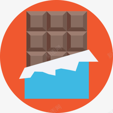 巧克力食品9扁平图标图标