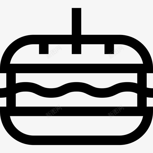 三明治食品和餐厅收藏直系图标svg_新图网 https://ixintu.com 三明治 直系 食品和餐厅收藏