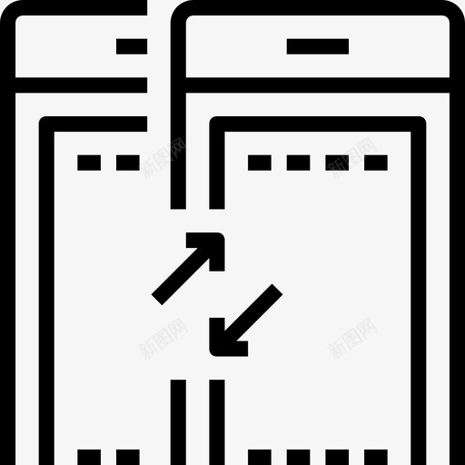 同步数据和网络线性图标svg_新图网 https://ixintu.com 同步 数据和网络 线性