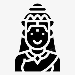 印度女神女神阿凡达印度教图标高清图片