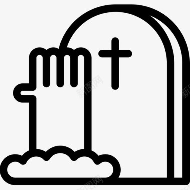 墓碑万圣节18直系图标图标