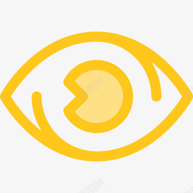 眼睛用户界面10黄色图标图标