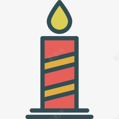彩色蜡烛8个节日图标图标
