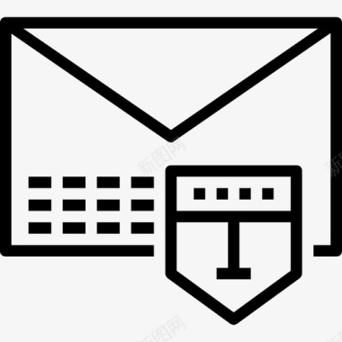 垃圾邮件防病毒和安全设置线性图标图标