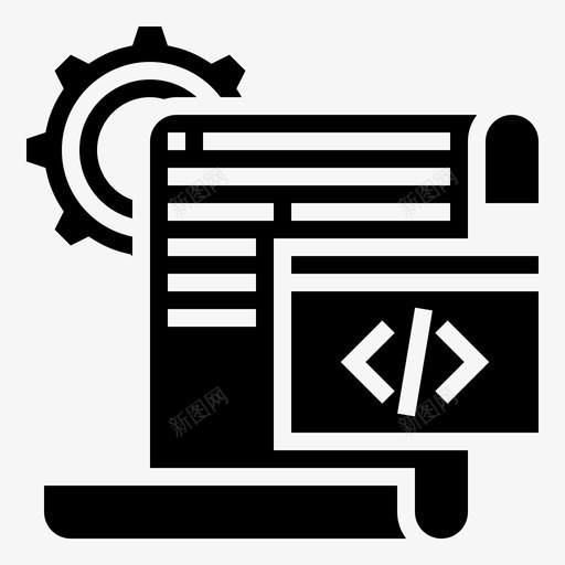 脚本应用程序代码图标svg_新图网 https://ixintu.com 代码 应用程序 数据 编程 编程符号 脚本