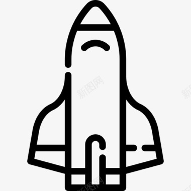 火箭飞船科学12号直线型图标图标