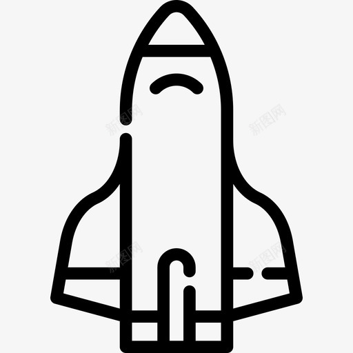 火箭飞船科学12号直线型图标svg_新图网 https://ixintu.com 火箭飞船 直线型 科学12号