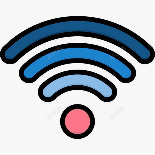 Wifi混合元素3线性颜色图标svg_新图网 https://ixintu.com Wifi 混合元素3 线性颜色