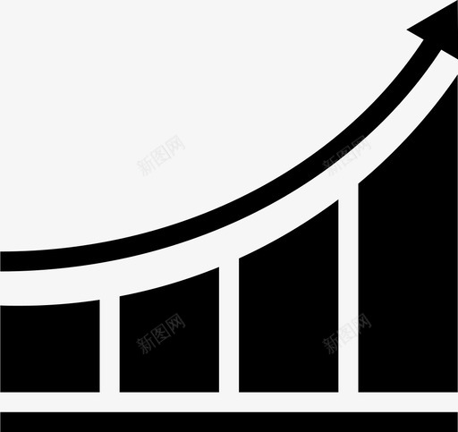 图表增长折线图图标svg_新图网 https://ixintu.com 图表 增长 折线图