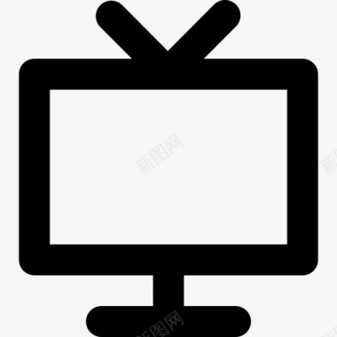 电视电子2线性图标图标