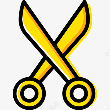 剪刀缝纫4黄色图标图标