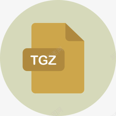 Tgz文件类型2圆形平面图标图标