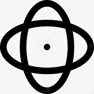 原子科学元素2粗体圆形图标图标