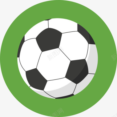 足球运动5圆圈平图标图标