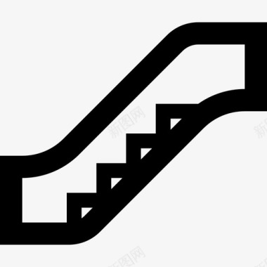 自动扶梯导航2直线图标图标
