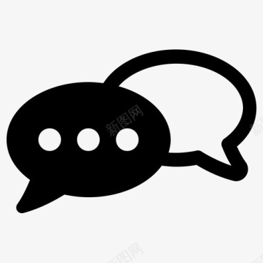 短信聊天留言聊天评论泡泡语音说话交谈交谈图标图标
