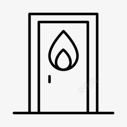 防火门紧急服务消防救援图标图标