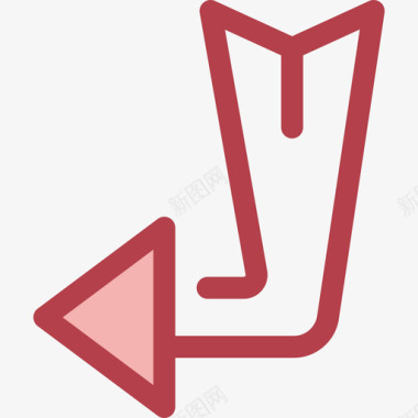 对角线箭头箭头9红色图标图标
