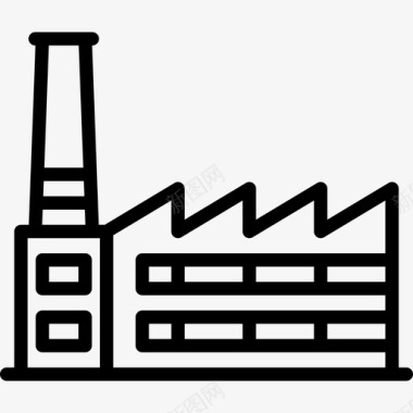 工厂行业图标集合线性图标