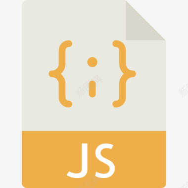 Javascript文件类型平面图标图标