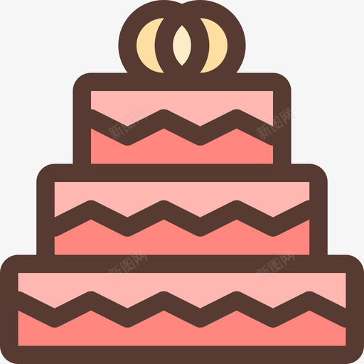 婚礼蛋糕节日图标颜色svg_新图网 https://ixintu.com 婚礼蛋糕 节日图标 颜色