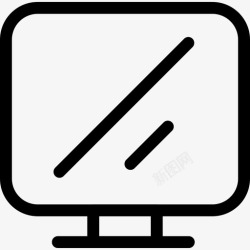 资产显示显示器桌面和小工具资产线性图标高清图片