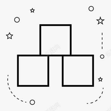方块立方体学校图标图标