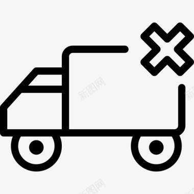 送货车电子商务6直线图标图标
