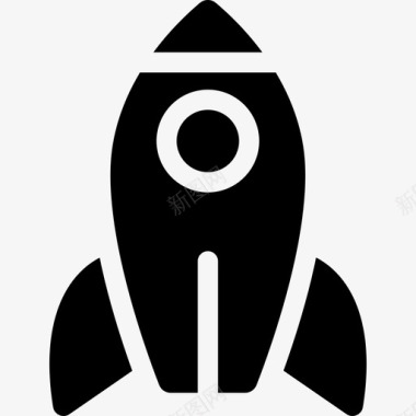 火箭飞船创业和新的商业图标填充图标
