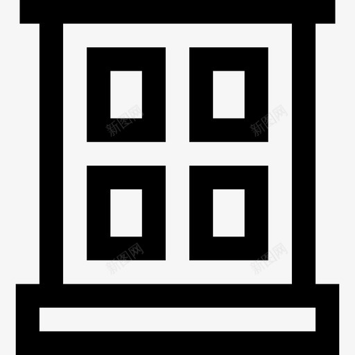 窗户家具线性线性图标svg_新图网 https://ixintu.com 家具线性 窗户 线性