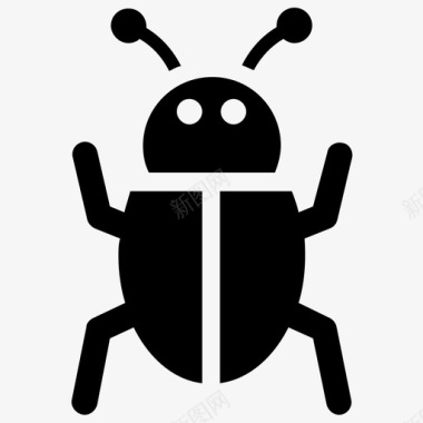 甲虫蟑螂昆虫图标图标