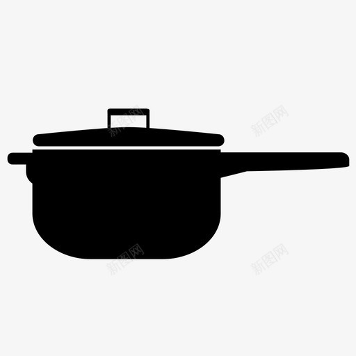 平底锅厨师食物图标svg_新图网 https://ixintu.com 厨师 厨房 工具 平底锅 所有关于厨房的东西 物品 食物