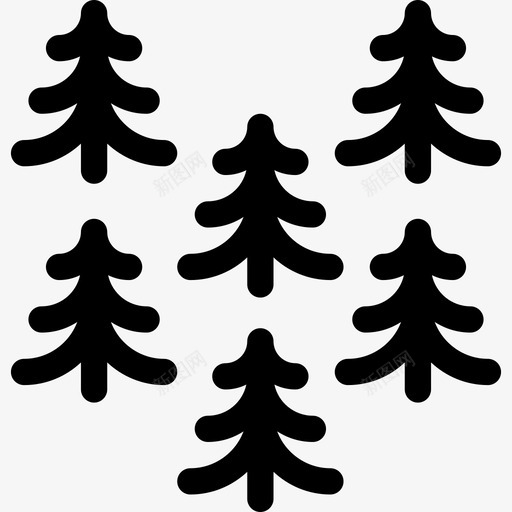 松树室外设置填充图标svg_新图网 https://ixintu.com 填充 室外设置 松树