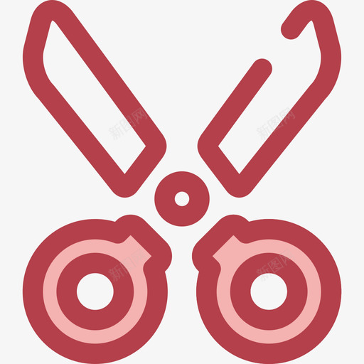 剪刀工具8红色图标svg_新图网 https://ixintu.com 剪刀 红色 设计工具8
