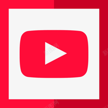Youtube社交媒体徽标集平面图标图标