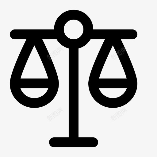 正义平衡法律图标svg_新图网 https://ixintu.com 商业和金融线图标集 平衡 正义 法律 规模