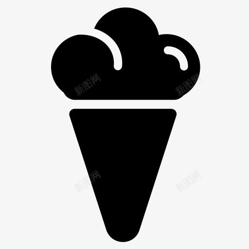 冰淇淋蛋卷冰淇淋筒图标svg_新图网 https://ixintu.com 冰淇淋 冰淇淋筒 旅游度假 蛋卷