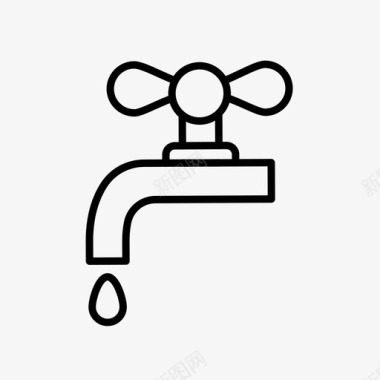水龙头水滴水槽图标图标