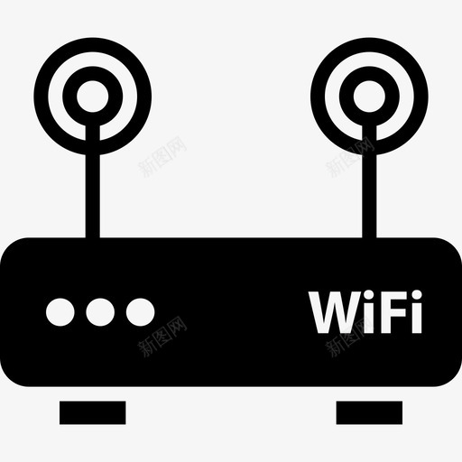 Wifi电子图形填充图标svg_新图网 https://ixintu.com Wifi 填充 电子图形