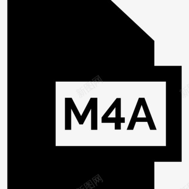 M4a文件格式集合填充图标图标