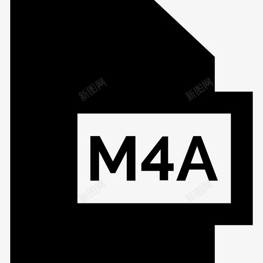 M4a文件格式集合填充图标svg_新图网 https://ixintu.com M4a 填充 文件格式集合