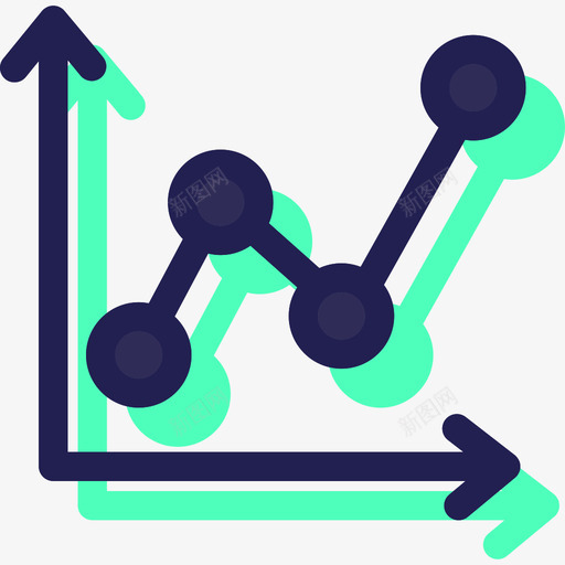 火星人2号办公室折线图图标svg_新图网 https://ixintu.com 火星人2号办公室折线图