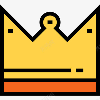 皇冠形状大包装颜色2线性颜色图标图标