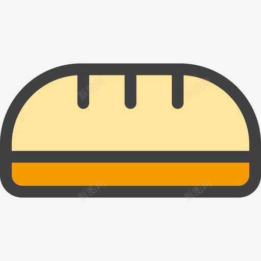 面包野餐和烧烤图标线性颜色svg_新图网 https://ixintu.com 线性颜色 野餐和烧烤图标 面包