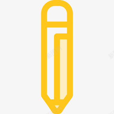 铅笔商务和办公3黄色图标图标